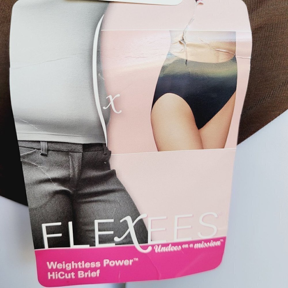 Vintage FLEXEES 5944 Everyday Slimming Weightless Power Panty XLg Brown Disc HTF - Picture 8 of 9